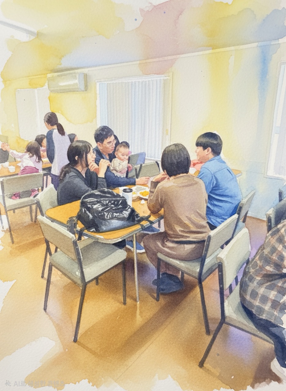목장예배에서 함께 교제하는 모습